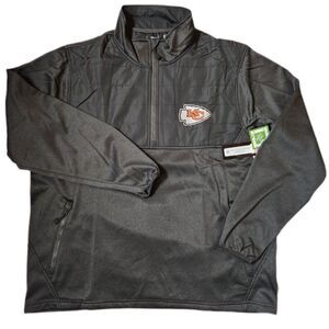 Kansas City Chiefs Dunbrooke Pathfinder Quarter‑Zip Jacket Men’s Large Black NWT
